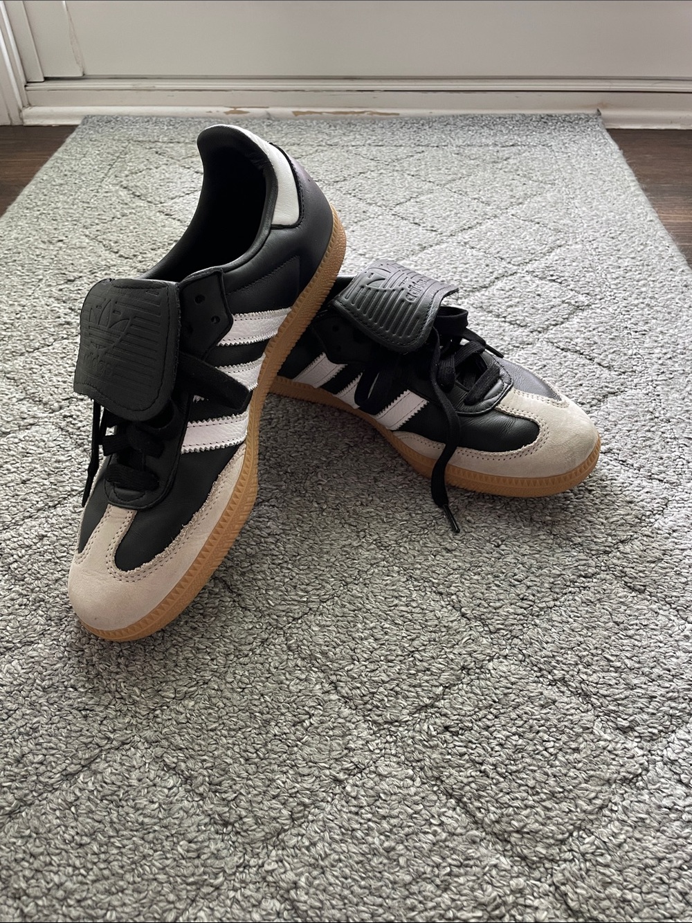 Adidas Core Black / Cloud White / Gold Metallic Samba Long Tongue Shoes